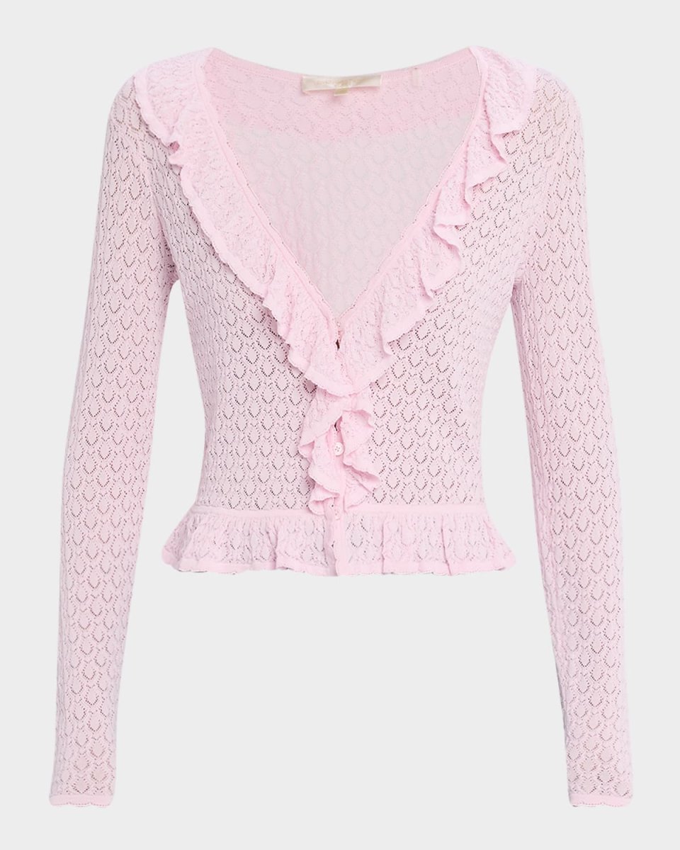 Nilah Ruffle-Trim Cardigan
